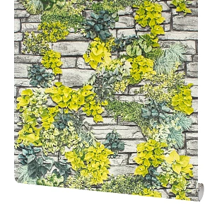 Обои виниловые Флорис 0.53х10 м светло-серые 8110